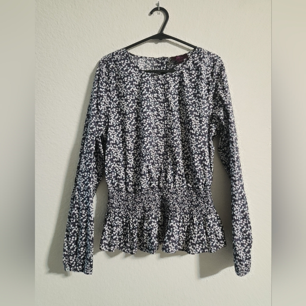 J. Crew X Liberty Fabric London Purple White Floral Misti Valeria Smocked Small